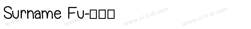 Surname Fu字体转换